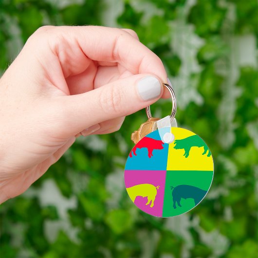 豚カラフルキーチェーン キーホルダー