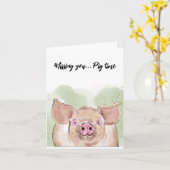 豚カ空白のード カード (黄色い花)