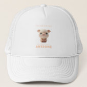 豚キュート素晴らしかわいいおもしろい引用文 キャップ (正面)