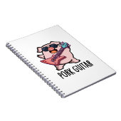 豚ギター 面白ロックギター 豚パンク ノートブック (右側)