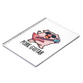 豚ギター 面白ロックギター 豚パンク ノートブック (左側)