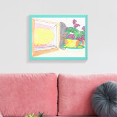 豚クッキー キャンバスプリント (インサイチュ (リビング))