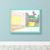 豚クッキー キャンバスプリント (インサイチュ (ウッドフロア))