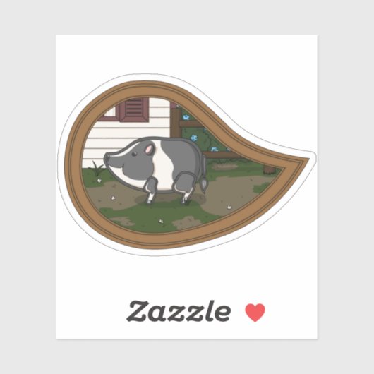 豚コンターシールをバジル シール (シート)