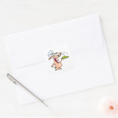 豚シェフと食べ物 スクエアシール