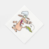 豚シェフと食べ物 スタンダードランチョンナプキン (角)