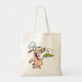 豚シェフと食べ物 トートバッグ (正面)