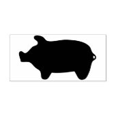 豚シルエットアートスタンプ ラバースタンプ (インプリント)