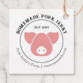 豚シルエット素朴付きポークジャッキーラベル フェイバータグ (裏面)