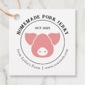 豚シルエット素朴付きポークジャッキーラベル フェイバータグ (正面)