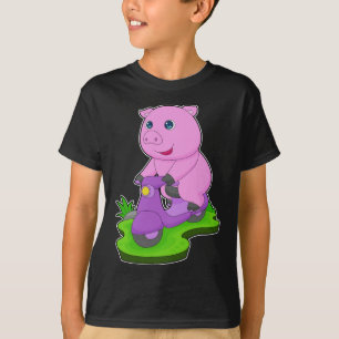 豚スクーター Tシャツ
