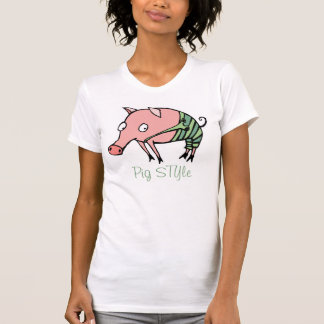 豚スタイルおもしろいのパンツ Tシャツ