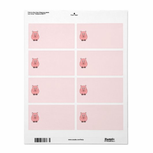豚デザイン出荷 ラベル (フルシート)