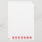 豚デザイン 便箋 (正面/裏面)