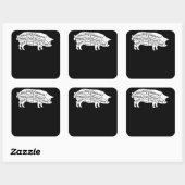 豚パーツフードBBQフィリピン人アドボラバーズギフト スクエアシール (シート)