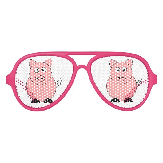 豚パーティー眼鏡 アビエーターサングラス (正面)