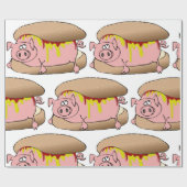 豚ホットドッグ ラッピングペーパー (フラット)