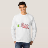 豚ボーリングボウリングボール Tシャツ (正面フル)