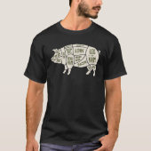 豚ポークバター図ベーコン恋人TシャツT Shi Tシャツ (正面)