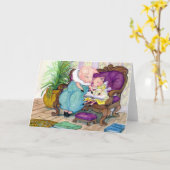 豚ママとクララコピー カード (黄色い花)