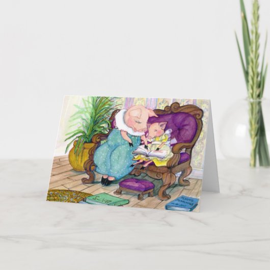 豚ママとクララコピー カード (正面)