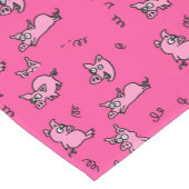 豚マンガピンクテーブルランナー ショートテーブルランナー (コーナー)