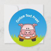 豚マンガ車 招待状 (正面)