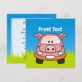 豚マンガ車 招待状 (正面/裏面)