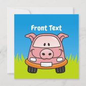 豚マンガ車 招待状 (正面)