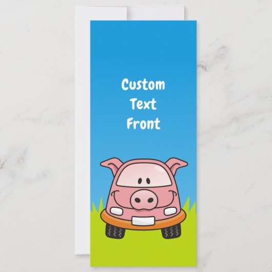 豚マンガ車 招待状 (正面)