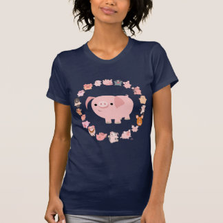 豚マンダラレディTシャツ Tシャツ
