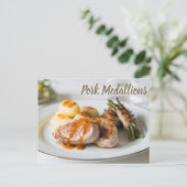 豚メダリオンテンダーロインにジャガイモと豆を添えた シーズンポストカード (スタンド正面)