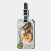 豚メダリオンテンダーロインにジャガイモと豆を添えた ラゲッジタグ (正面縦)