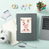 豚メリークリスマスアニマルズピッグシール シール (iPadカバー)