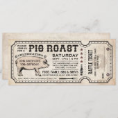 豚ローストチケット招待状とラッフルチケットv1 招待状 (正面/裏面)