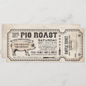 豚ローストチケット招待状とラッフルチケットv1 招待状 (正面/裏面)