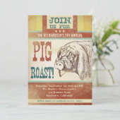 豚ローストバーベキューパーティの招待状 招待状 (スタンド正面)