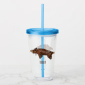 豚ロースト/豚ローストカートゥーンイラストレーション アクリルタンブラー (正面)