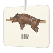 豚ロースト/豚ローストカートゥーンイラストレーション カーエアーフレッシュナー (左)