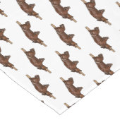 豚ロースト/豚ローストカートゥーンイラストレーション ショートテーブルランナー (コーナー)