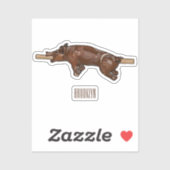 豚ロースト/豚ローストカートゥーンイラストレーション シール (シート)