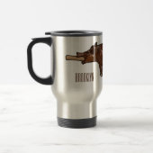 豚ロースト/豚ローストカートゥーンイラストレーション トラベルマグ (左)