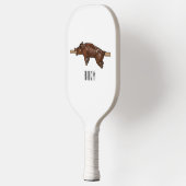 豚ロースト/豚ローストカートゥーンイラストレーション ピックルボールラケット (左)