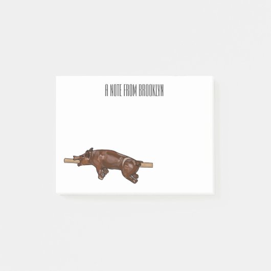 豚ロースト/豚ローストカートゥーンイラストレーション ポストイット (正面)