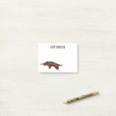 豚ロースト/豚ローストカートゥーンイラストレーション ポストイット (デスク上)