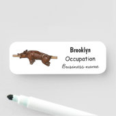 豚ロースト/豚ローストカートゥーンイラストレーション 名札 (インサイチュ)