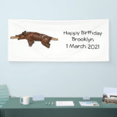 豚ロースト/豚ローストカートゥーンイラストレーション 横断幕 (トレードショー)