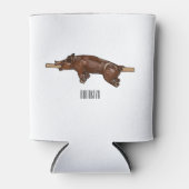 豚ロースト/豚ローストカートゥーンイラストレーション 缶クーラー (正面)