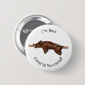 豚ロースト/豚ローストカートゥーンイラストレーション 缶バッジ (正面&裏面)