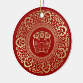 豚中国のの年カスタム年 セラミックオーナメント (左)